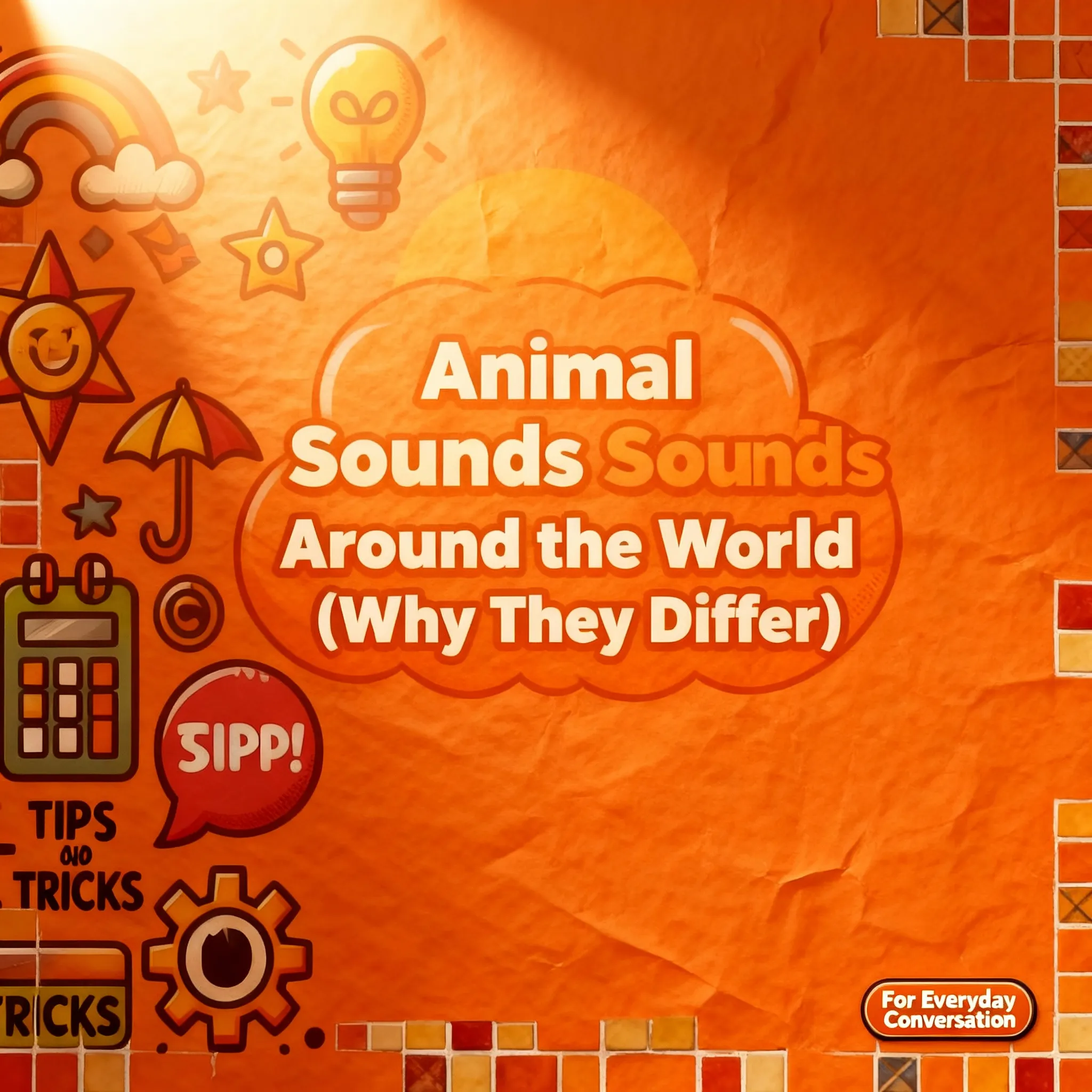Animal sounds in different languages around the world