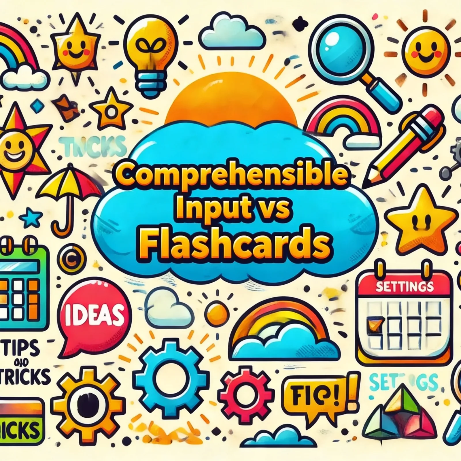 Comprehensible input vs flashcards comparison for language learning fluency