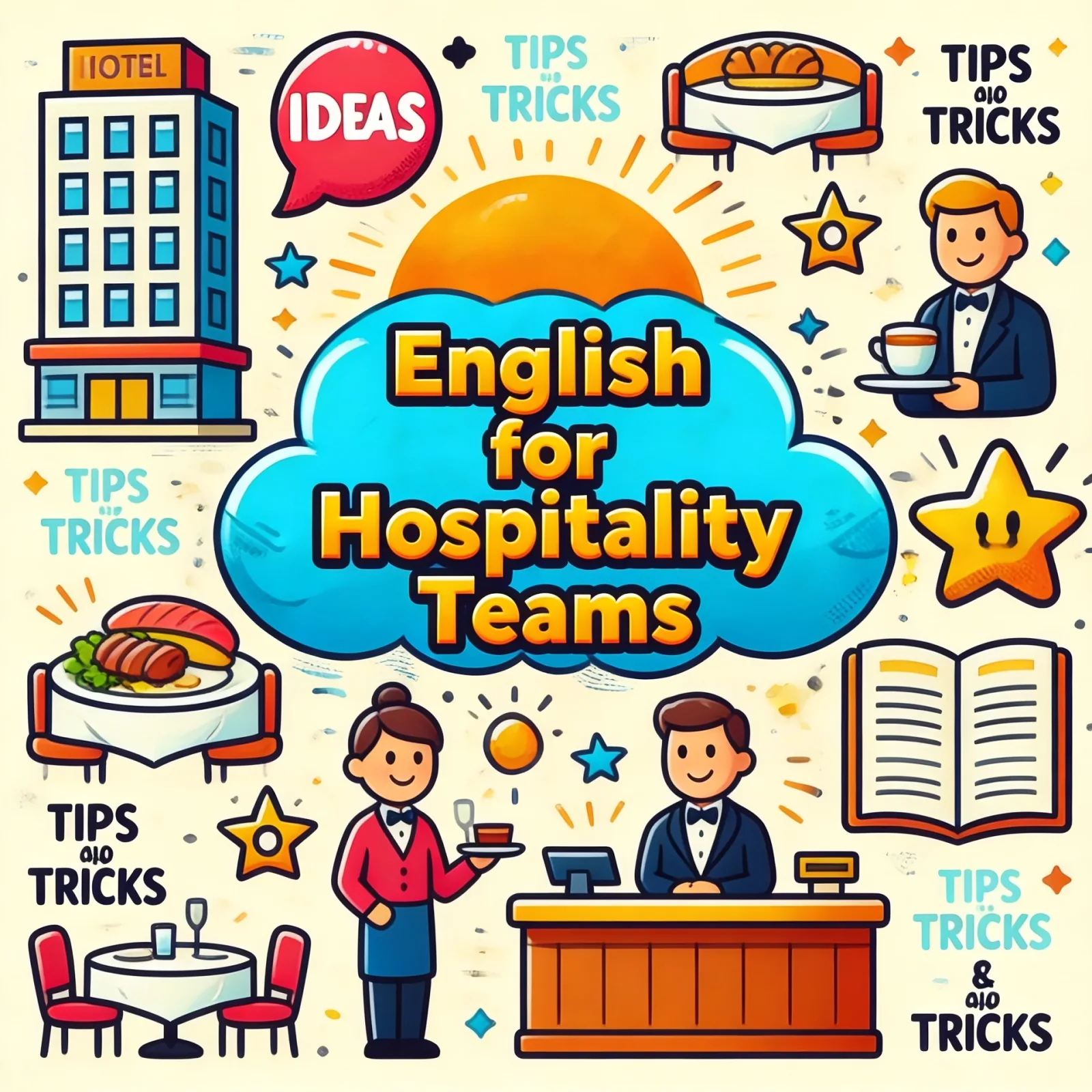 English vocabulary and phrases for hotel and hospitality front of house teams