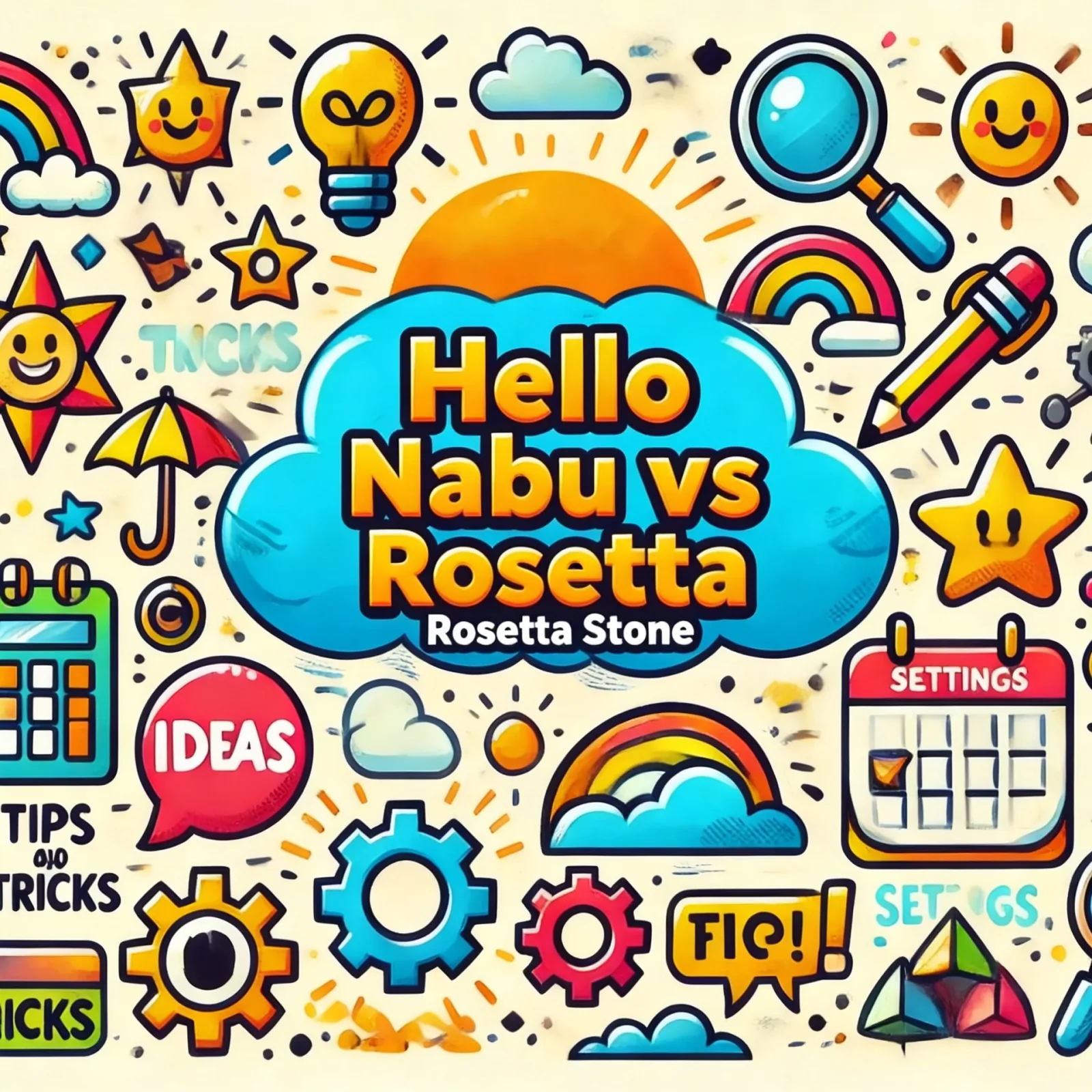 Hello Nabu and Rosetta Stone language learning apps compared side by side