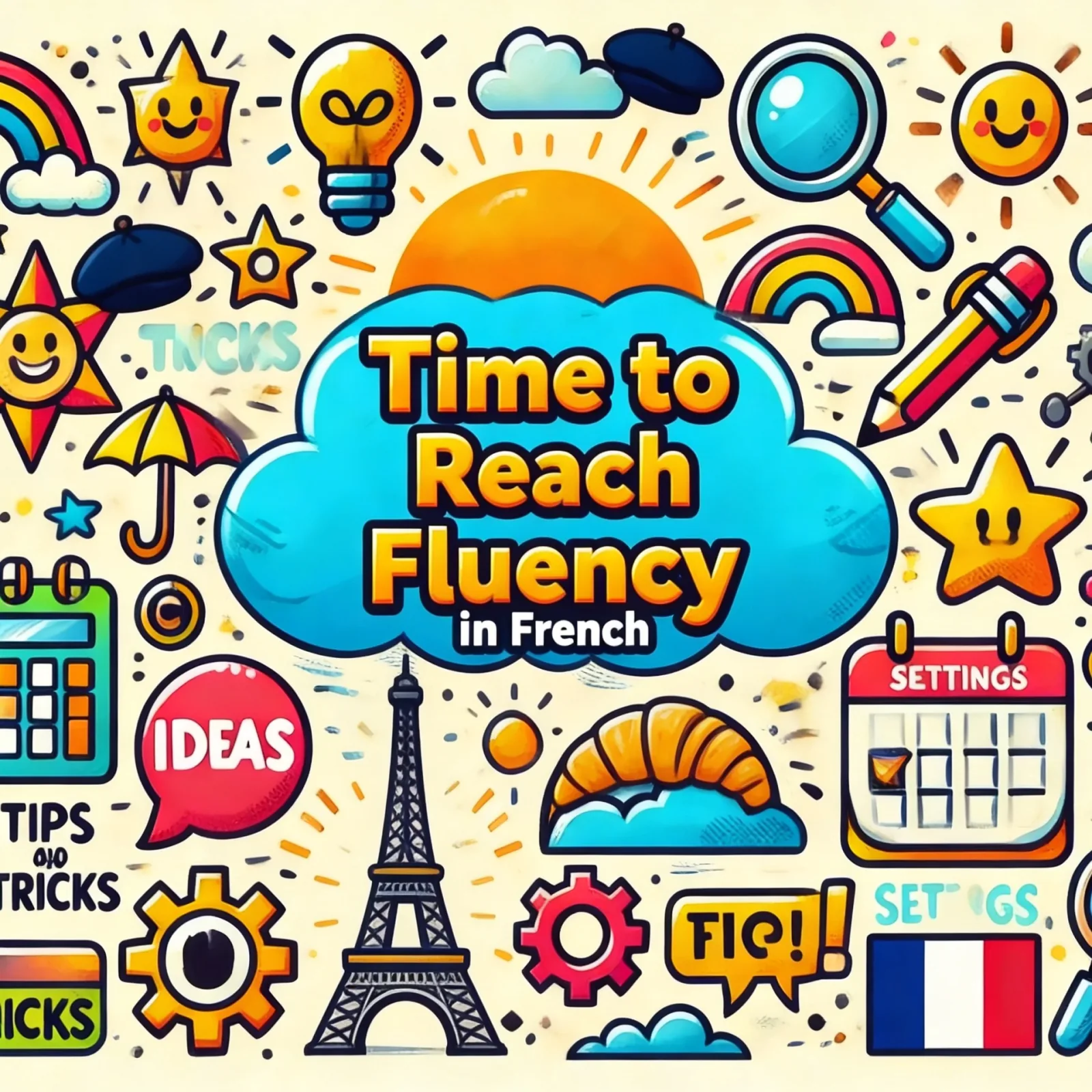 Realistic French fluency timeline from beginner A1 to advanced C1 levels