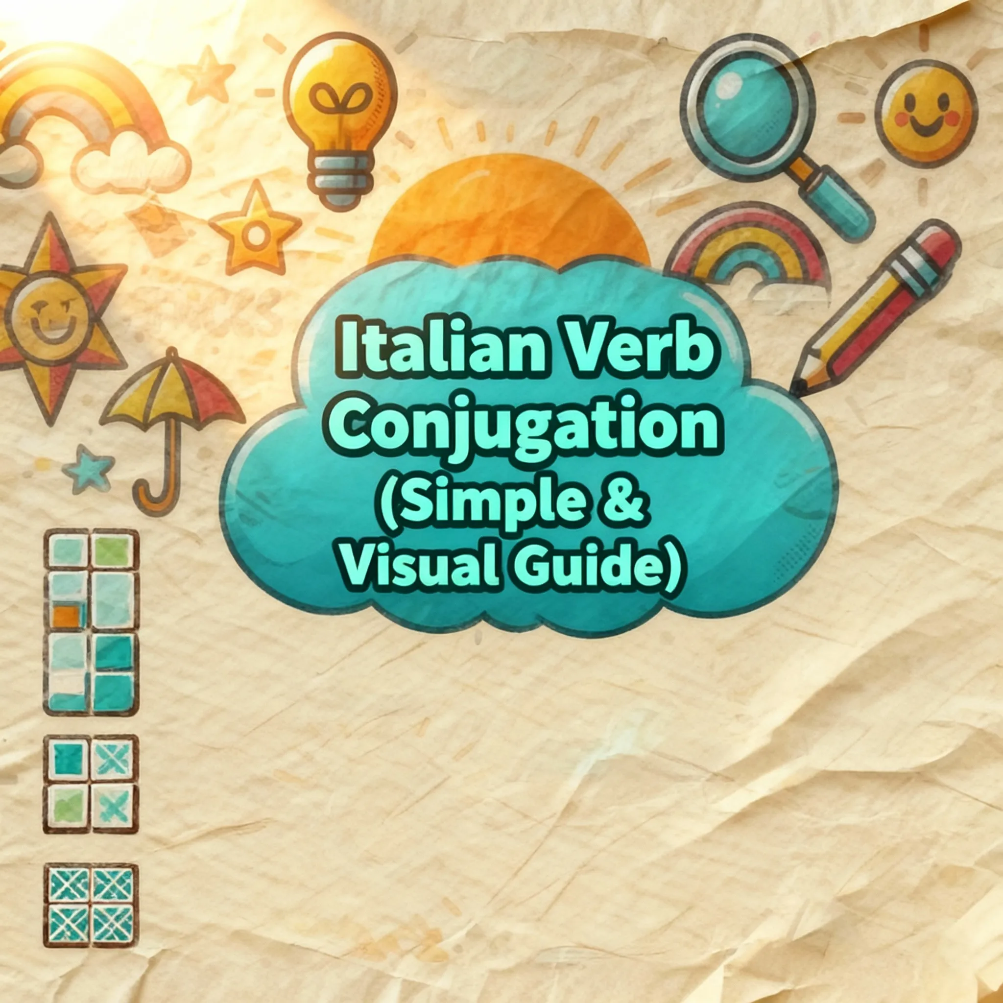 Italian verb conjugation - simple visual guide
