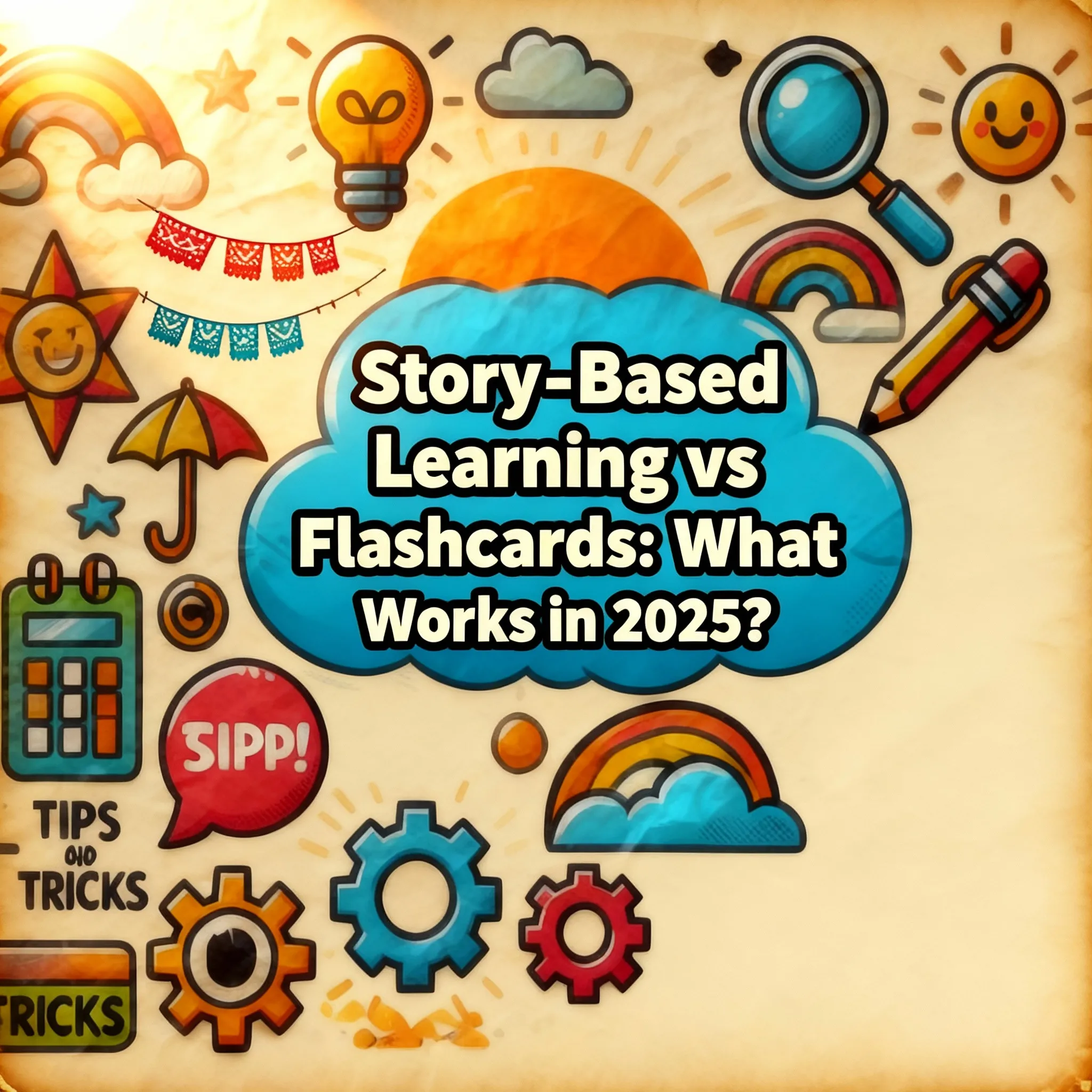 Story-based learning vs flashcards comparison